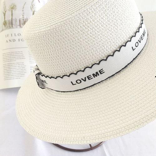 遮阳平顶草帽网红款图片